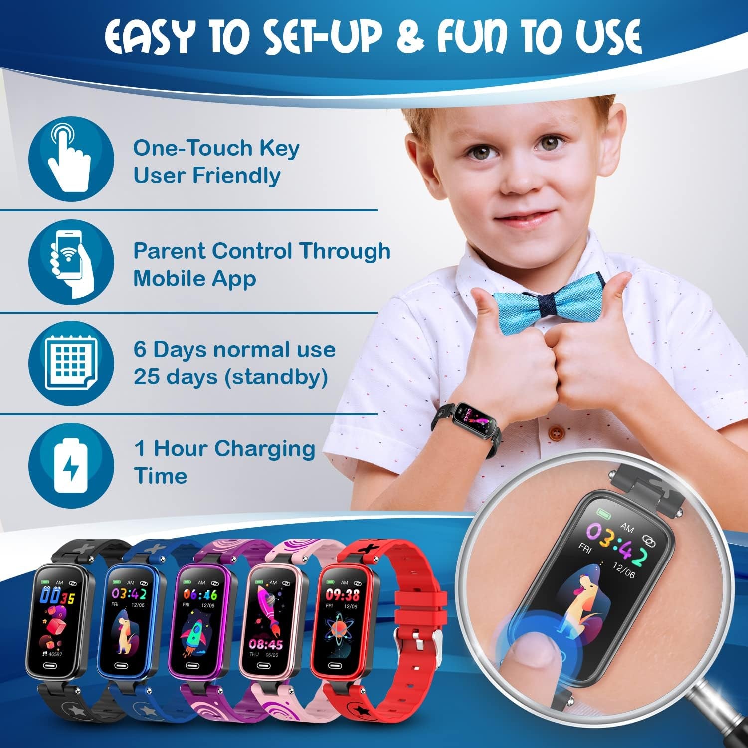 2022 Upgraded Kids Fitness Tracker Watch - Waterproof, Pedometer, Sleep Monitor & Calorie Counter for Ages 5-16 - Perfect for Boys & Girls!